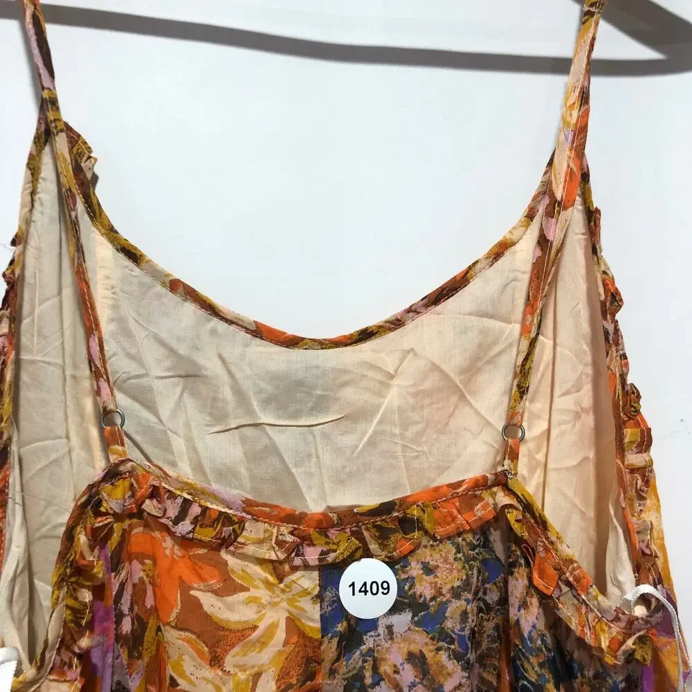 Free People Womens Moondive Maxi Dress Multicolor Size L